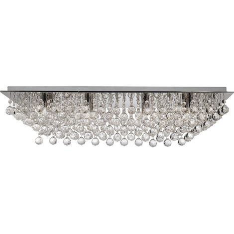 Searchlight Hanna - Plafoniera a 8 luci cromata con decoro in cristallo, G9 (1/5)