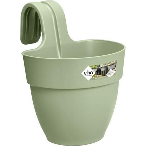 ELHO - Pot de fleurs - Vibia Campana Easy Hanger Small - Vert Pistache - Balcon exterieur - L 24.1 x W 20.5 x H 26.5 cm