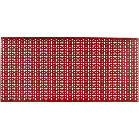 PANNELLO FORATO PORTA ATTREZZI UTENSILI UTENSILI DA LAVORO MURO PARETE 578 ROSSO CON GANCI