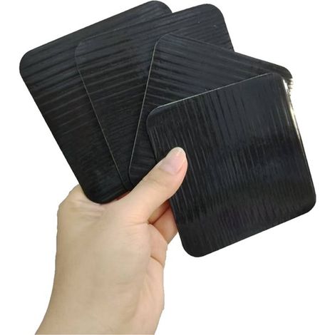 Clip per tappeti - Clip antiscivolo e lavabili - Sottotappeti anti-arricciamento - Mantengono il tappeto in posizione e livellano gli angoli - Facili da rimuovere - 1001002 mm - Nero (1/5)