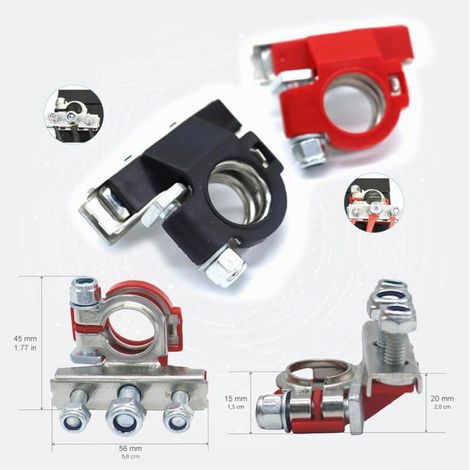 Cosse Batterie 12V/24V À 3 Voies, Clip De Borne De Connexion, Terminal Adapté Pour Voiture, Camionnette, Marine (1 Paire)[F50] (1/5)