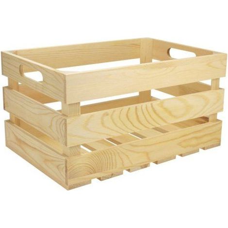 MégaCréa DIY - Cagette en bois ajourée 32,5 x 21,5 x 17 cm