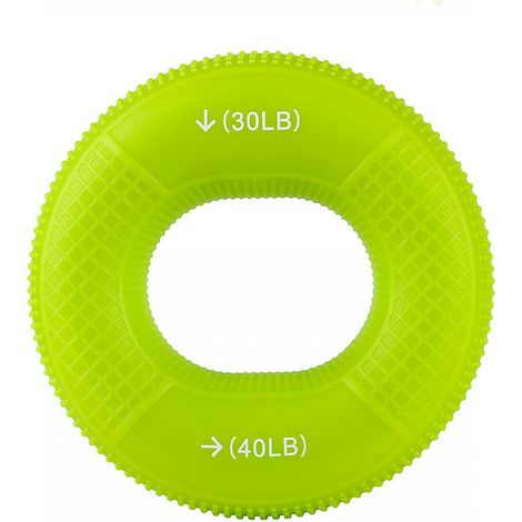 Anneau d'exercice pour les doigts en silicone vert, double résistance, portable, améliore la circulation sanguine (1/3)