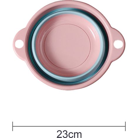 [Lavabo Portatif Enfant] Basin Folding PP TPR [Compact & Léger] Bleu Lavage Legumes Pieds Vêtements 4CM Mini Pliable pour Voyage Maison