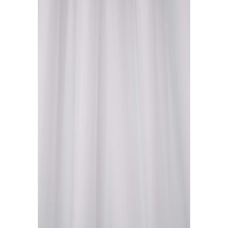 Croydex Waterpoof Shower Curtain Plain White, Machine Washable, 180x180m (1/4)