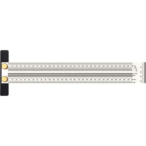 Règle de Traçage Type T Scriber Ruler/marquage de précision de règle de trou de type de mesure de menuisier pour le positionnement et le marquage (1/5)