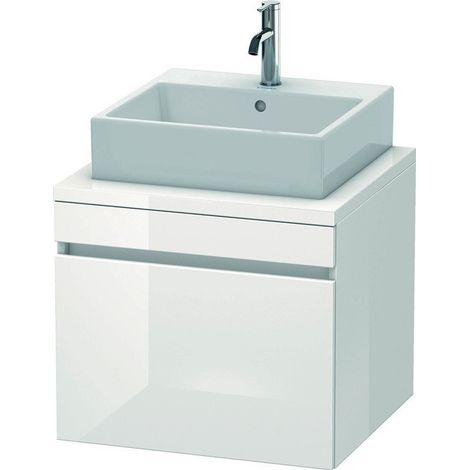 Meuble de sous-console DURASTYLE 512x600x548mm chêne noir / blanc mat (1/4)