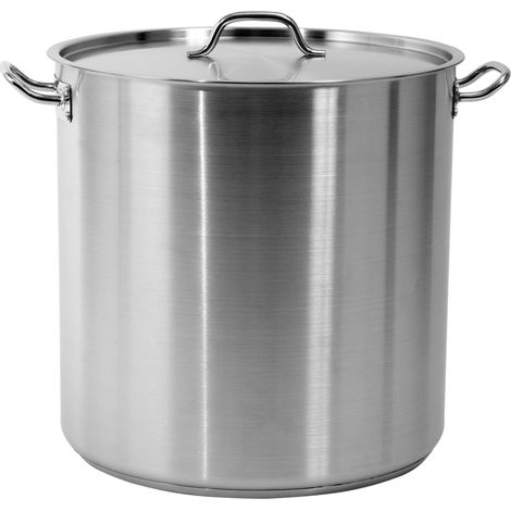 Hoher Profi-Kochtopf mit Deckel 45x45 cm, 71,6 l, Edelstahl 21/0