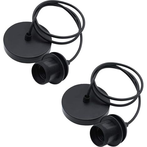 Cable Suspension Luminaire Ampoule avec de cm Porte Lampe pour Bar Café Magasin Vêtements 2 Pièces E27 100 (1/4)