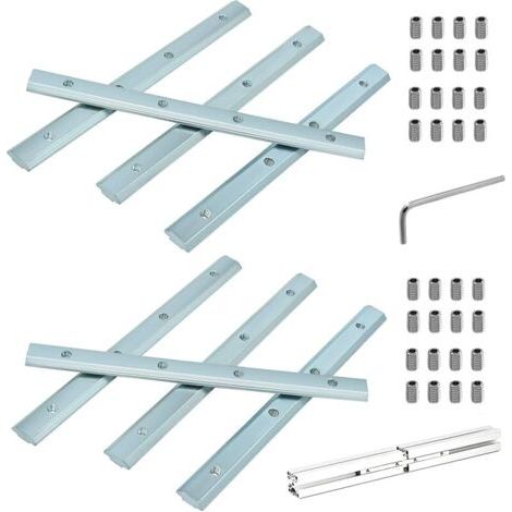 Pair 8 Pcs Connecteur Droit, Profil en Aluminium, Joint d'Extrusion d'Aluminium à l'Intérieur du Connecteur 3030, pour Série de Profil d'Extrusion en Aluminium (1/5)