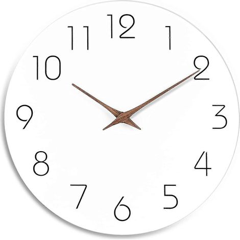 Horloge murale silencieuse en bois 10 pouces (style A) (d-583-a) (1/5)
