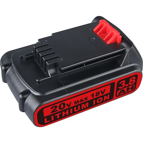 LBXR20 18V 3.8Ah pour BLACK+DECKER 18V BL1518-XJ Batterie LB20 LBX20 LBXR2020-OPE LBXR20B-2 LB2X4020 LST220