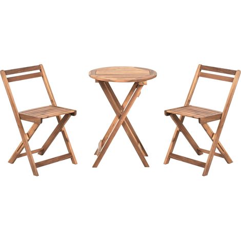 Bistro Set klappbar SACILE Akazienholz Braun