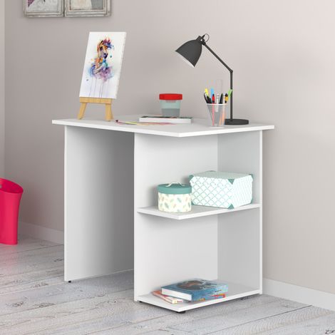 Scrivania con ripiani Simple, Bianco, 82 x 60 cm, Vicco (1/5)