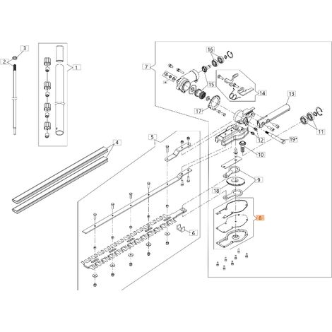 ORIGINAL OLEOMAC Deckelset für Heckenschere BCH 250 D - HH 30 61460094
