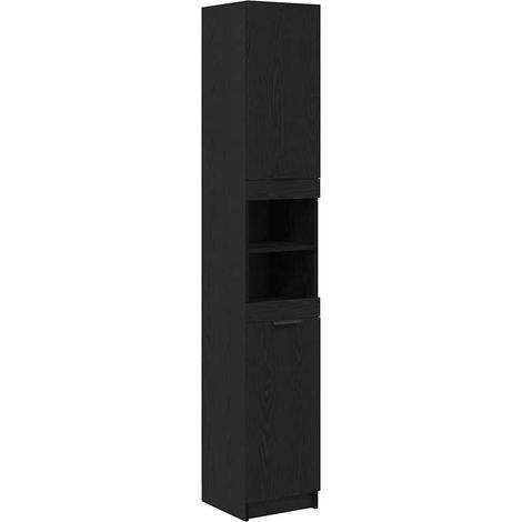 Maison Exclusive - Badezimmerschrank Schwarz Eichen-Optik 32 x 34