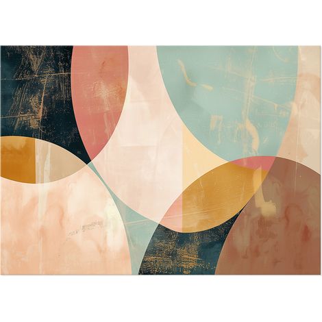 Lupia - Quadro moderno Canvas Prime ABSTRACT STYLE 2 50x70 cm, Stampa su Tela effetto dipinto geometrico astratto Pennellate tridimensionale, Telaio in Legno, per soggiorno camera da letto ufficio
