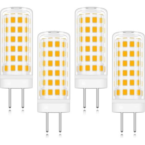 4er-Pack GY6.35 9W AC/DC 220V Warmweiß 3000K LED-Lampen, entspricht einer 9W Halogen-Ersatzlampe [Energieklasse A+]