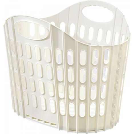 Grand panier à linge pliable blanc (503639cm) pour une chambre ou une salle de bain  multifonctionnel, portable, pliable et mural. (1/5)