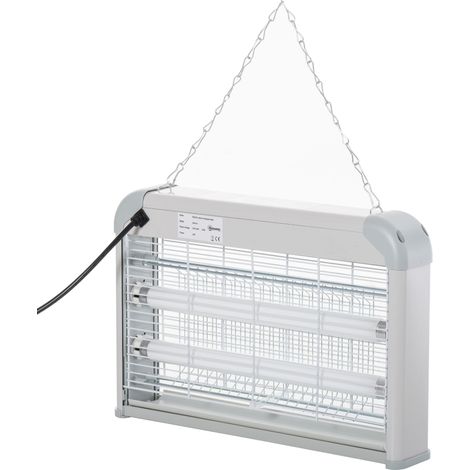 Lampe anti-insectes UV 20W électrique tue-mouches moustiques destructeur gris