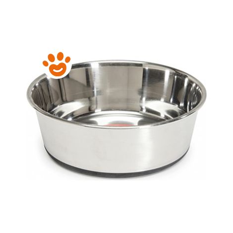 Camon Dog Ciotola Antiscivolo In Acciaio - Camon Dog Ciotola Antiscivolo In Acciaio - Confezione da 1 pezzo (colori assortiti)