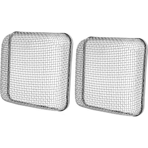 Grille de ventilation camping-car 4,5x4,5cm en acier inoxydable résistant, lot de 2, protection anti-insectes pour chaudière, écran maille extérieur. (1/5)