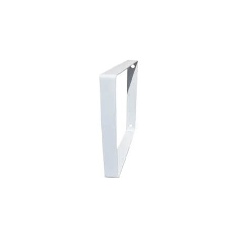 Quincadeco – Support étagère murale métal blanc carré 19 – Console en acier époxy – Charge max 15 kg – Pose facile avec 2 trous