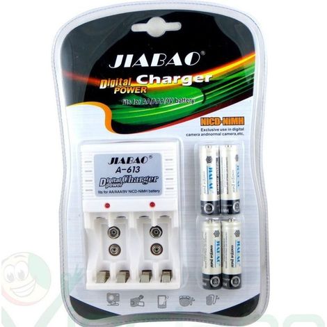 Chargeur De Batterie Pour Piles Rechargeables Aa / Aaa / 9v A-613 (1/3)