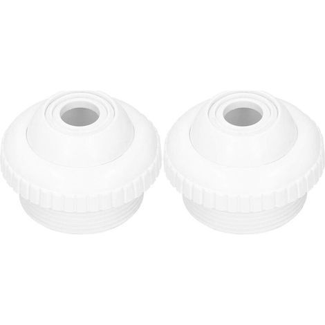 2 Pièces Buse de Refoulement Piscine - Buse de Piscine Skimmer pour Piscines à Parois en Acier - Buse de Retour avec Tête Pivotante Accessoires de Piscine - Filetage Extérieur 1,5 Pouces - Blanc (1/5)