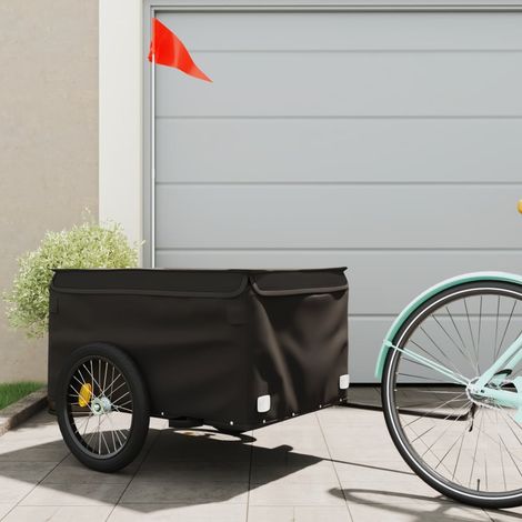 Remorque pour vélo noir 45 kg fer vidaXL44121