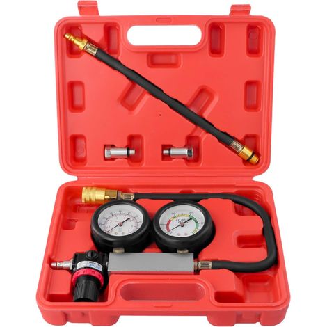 Cylinder Leak Tester, Compression Tester, Engine Leak Test Tool with Two Pressure Gauges (1/5)