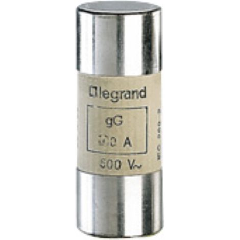 Cartouche industrielle cylindrique type gG 22x58mm sans percuteur 16A LEGRAND 015316 (1/2)