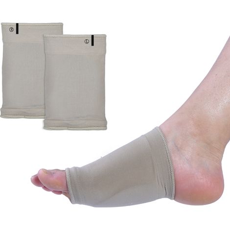 2 Paires - Lot de Manchettes de Soutien de la Voûte Plantaire avec Coussinets en Gel de Silicone, Compresses pour l'Arche du Pied (1/5)