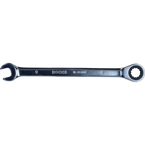 Chiave combinata a cricchetto ROOKS 9 mm in acciaio CrV 6150 (OK-01.6002)