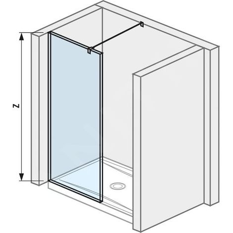 Jika Pure - Paroi de douche 800 mm, Jika Perla Glass, verre transparent H2684200026681 (1/2)