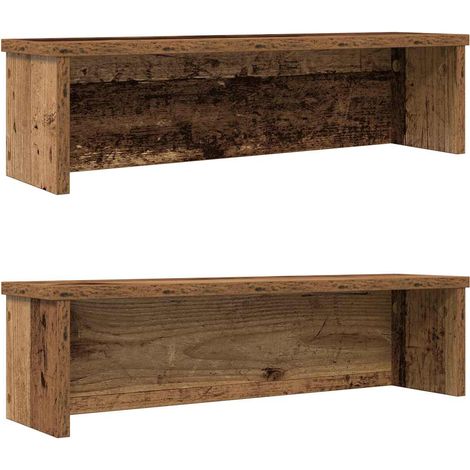 Küchenregale Stapelbar 2 Stk. Altholz-Optik 50x15x16 cm