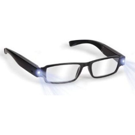 SEE and READ Lesebrille für die Verwendung im Dunkeln mit LED-Licht und Etui. Tag-/Nachtkorrektur +2,50 Dioptrien. Farbe: Braun. (1/5)