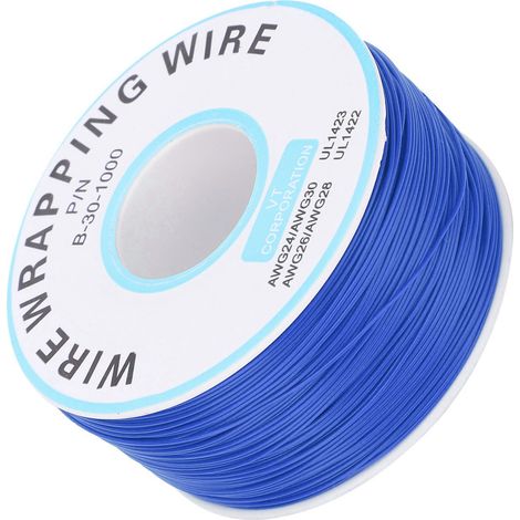 Fil de Liaison Monobrin en Cuivre pour Circuits Électroniques - Bleu