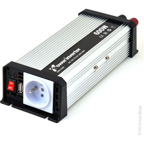 EM - Convertisseur DC/AC 12/230V 300W pur-sinus EM - Sotie pinces crocodiles et allume cigare (1/5)