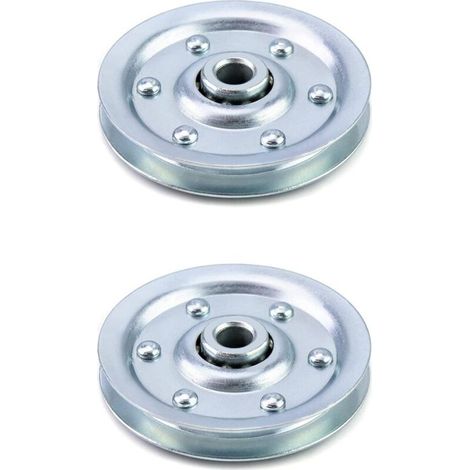 Universel Roulement Poulie, Poulie de Câble en Acier en Forme de V pour Porte de Garage Gym Équipement, 2 Pièces (1/5)