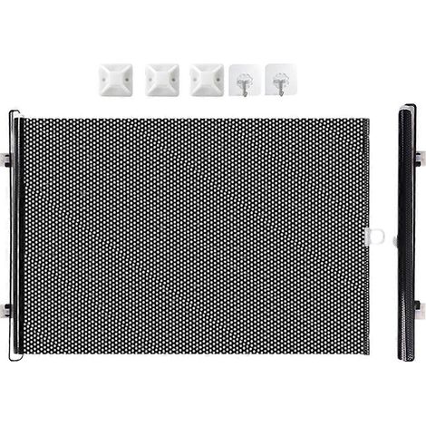 Barrière rétractable pour animaux de compagnie, barrière moustiquaire/barrière d'escalier pour chiens et chats, barrière portable pour chiens avec bande de renfort 40 cm x 125 cm (1/5)