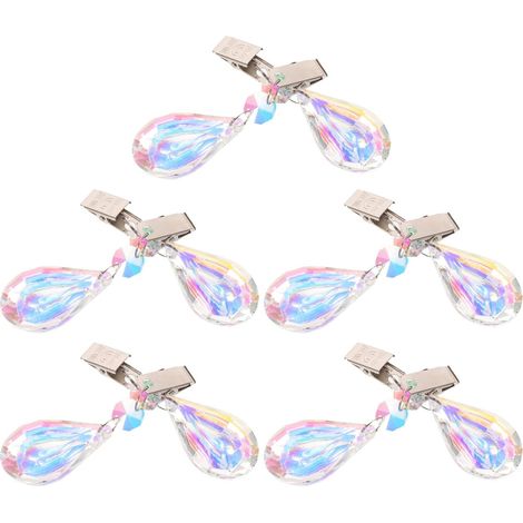 Zerodeko Lot de 10 pinces à nappe avec cristal blanc et design en (1/5)