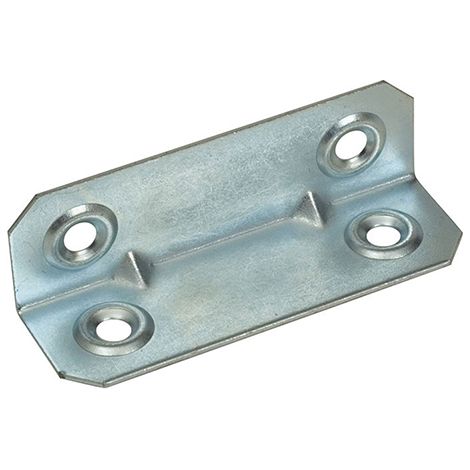 Piastrina ad angolo in acciaio zincato 20 x 20 x 67 mm.