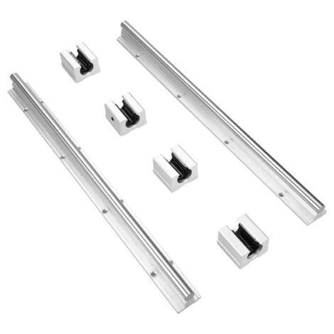 2 rails de guidage linéaires SBR12-400mm de 12 mm, 4 paliers SBR12UU