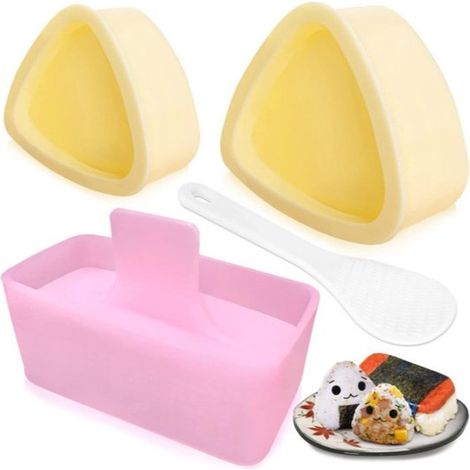 Stampo per Onigiri 8 pezzi Stampi per Sushi Triangolari Stampo per Onigiri Stampo per Palline di Riso Triangolare Kitchen Helper Stampo per Palline di Riso Set Sushi Stampo per Onigiri Onig (1/5)