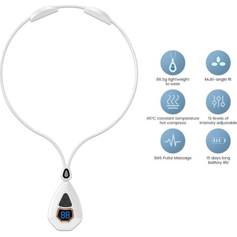 Wiederaufladbares EMS/TENS-Massagegerät für Nacken, Rücken und Schultern mit 3D-Pulswärme zur Schmerzlinderung und Behandlung von Schulterverspannungen. – AquaForge