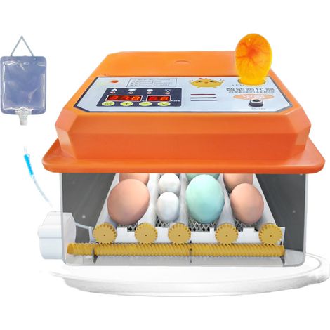 VEVOR 360 Brutkasten zum Ausbrüten, automatischer Wender mit Temperatur- und Feuchtigkeitskontrolle, Geflügelbrüter mit transparenter ABS-Schale für Huhn, Ente,