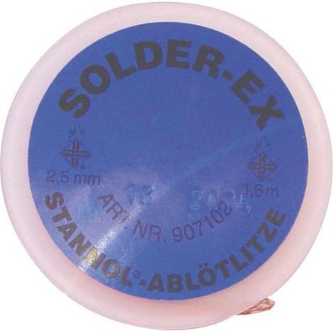 TRESSE CUIVRE A DESOUDER 2.5 MM 1.6 M pour OUTILLAGES - 12169