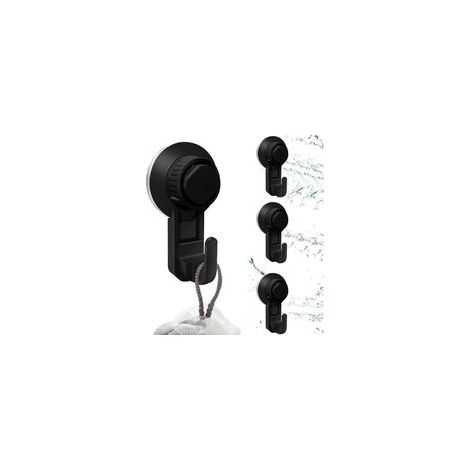 Lot de 4 crochets ventouse sans perçage Crochets muraux auto adhésifs pour salle de bain, cuisine, bureau, installation facile.