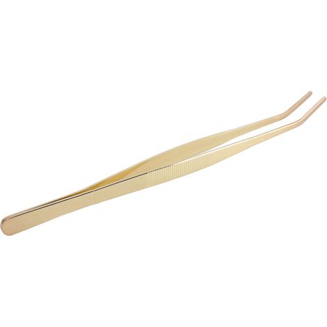 Pince à épiler à pointe recourbée en acier inoxydable épais, pince de cuisine pour morceaux de sucre, glaçons, tranches de citron (1/5)